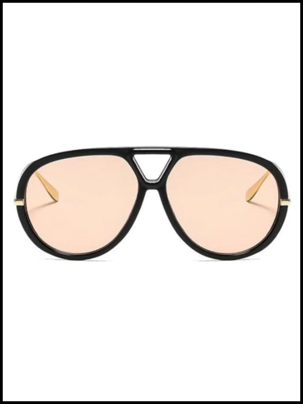 Oversized Pilot Sunglasses Retro Metal Frame UV400 Protection Unisex